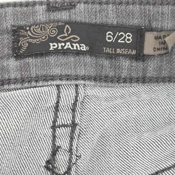 prAna Kara Jeans Charcoal Grey Stretch Straight Leg 6/28 - Picture 3 of 8